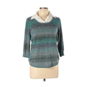Studio Works Sz L Large Sweater w/ Shirt Collar